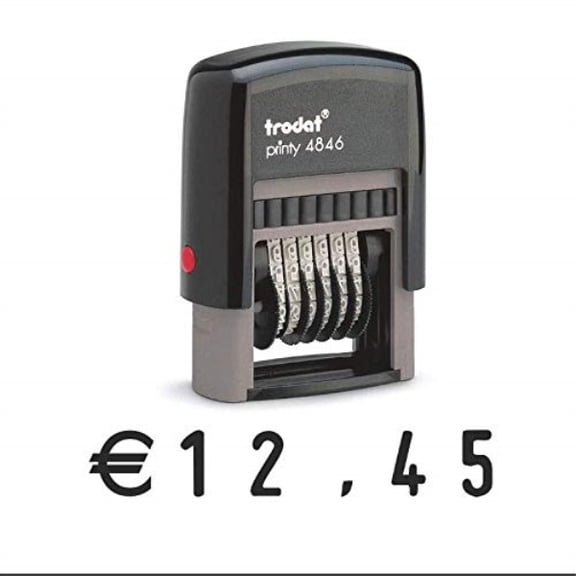 trodat printy 4846 self-inking 6 band number stamp
