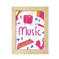 thumbnail image 1 of tromb guitar music instrument pattern desktop adorn photo frame display art painting wooden, 1 of 4