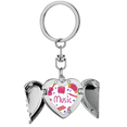 thumbnail image 1 of tromb guitar music instrument pattern heart angel wing key chain holder, 1 of 3