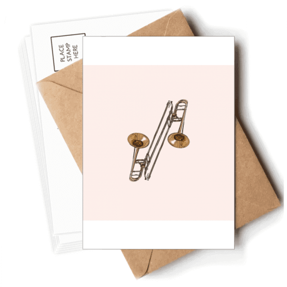 tromb wind classical music instrument Postcards Envelopes Blank Note ...