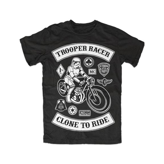 trooper Racer neu15 T-Shirt Schwarz Fun, Kult,