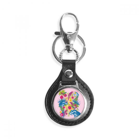 tropical style parrot bear pinto key link chain keyholder finder hook metal