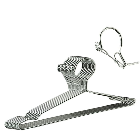trrcylp Wire Coat Hangers 4mm Space Saving Metal Stainless Steel Slim Thin Heavy Duty Clothes Hangers 16.5 Inch Silver