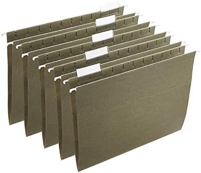 tru red 179494 hanging file folders 5tab letter size standard green 250/bx