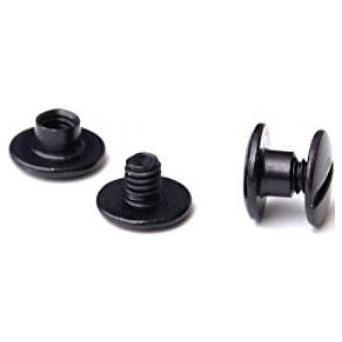 TRUBIND Chicago Screw and Post Sets - 3/16 inch Post Length - 3/16 inch Post Diameter - Black Aluminum Hardware Fasteners - 100 Screws with 100 Posts for Binding, Albums, Scrapbooks - (100 Sets/Bx)