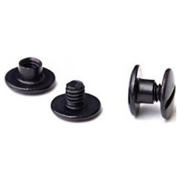 trubind 3/16-inch black aluminum chicago screws, 100 sets (spb0316)