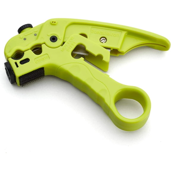 trueCABLE Wire Stripping and Cutting Tool for UTP, FTP, STP, Cat5e, Cat6, Cat6A Ethernet, RG59, RG6, RG7, RG11 Coax Cable, Adjustable Blade Depth, 5 Pack