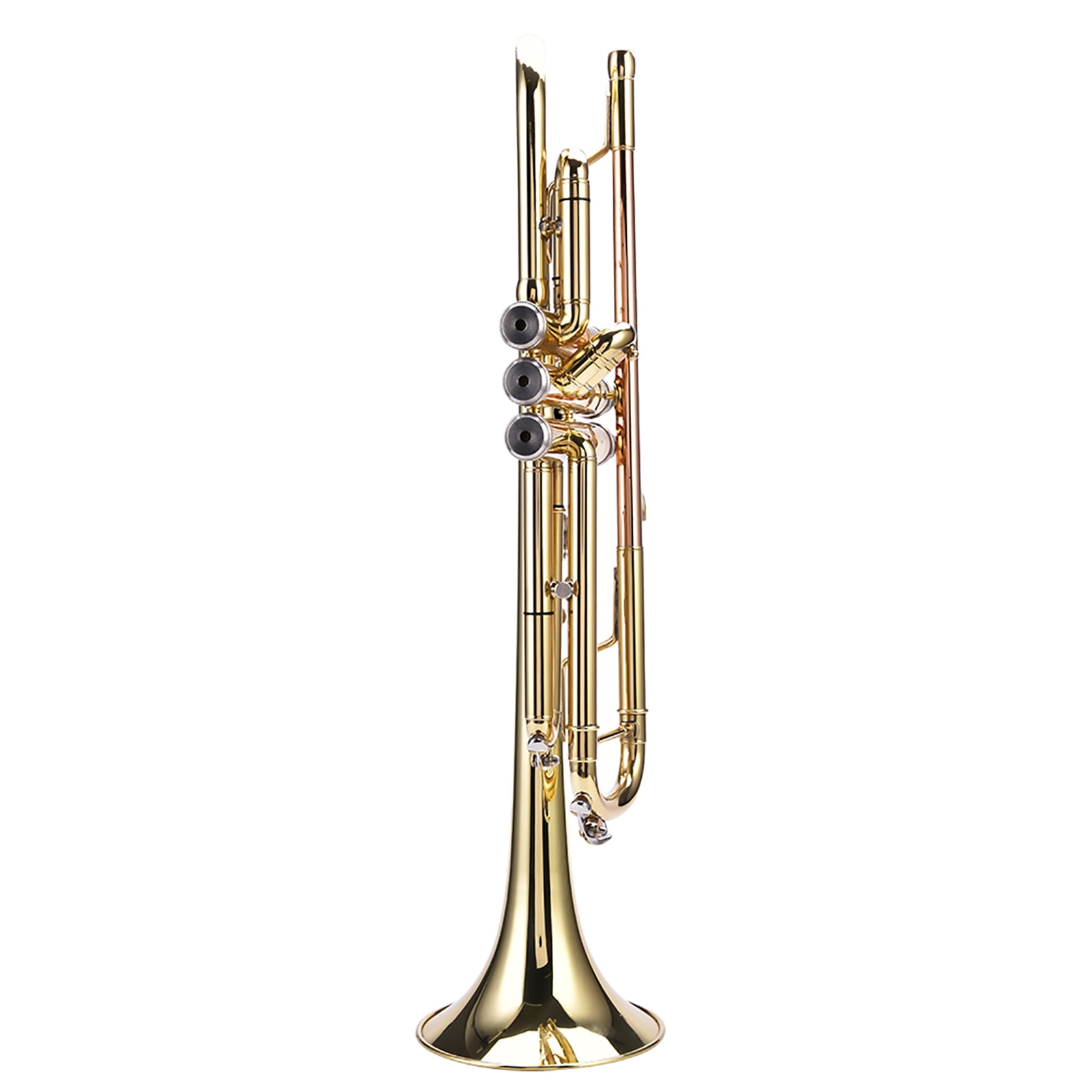trumpet trumpet kit Bb flat brass instrument set gold finish carrying bag accessory set for beginners students practice performance use