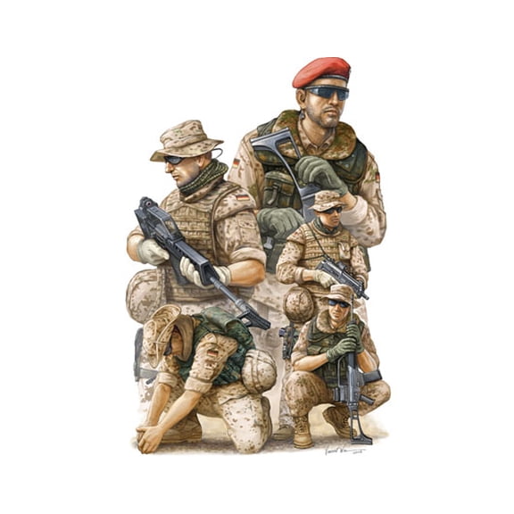 Trumpeter 0421 German ISAF Soldiers in Afghanistan 1/35 Scale Model Figures