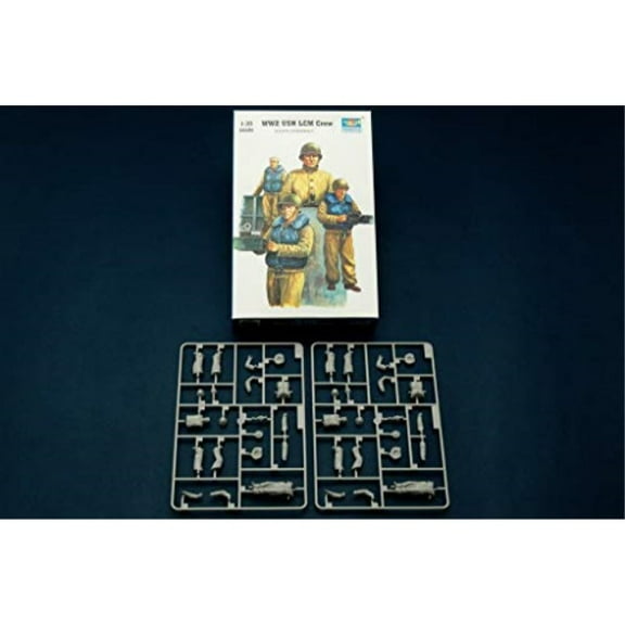 trumpeter wwii us navy lcm crew figure set, scale 1/35, 3-pack