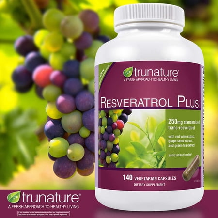 trunature Resveratrol Plus, 140 Vegetarian Capsules