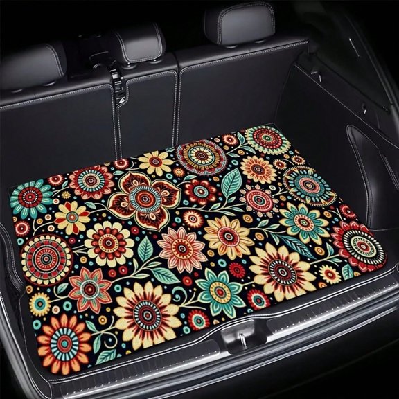 [trunk mat]Trunk Liner StYliSh Cargo Mat Fi All Vehicle Models easy To Clean Suitable For Sedans Suvs Off Road Vehicles And More Protect Your In StYle Durable And FaShionable Trunk Mat