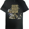 thumbnail image 1 of tultex Mens How The West Is Won Graphic T-Shirt, Black, X-Large, 1 of 2