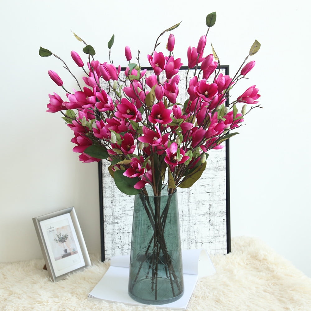 tumgatte Artificial Fake Flower Leaf Magnolia Floral Wedding Bouquet