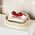 thumbnail image 1 of tumgatte Double Layer No Drill Soap Box Cute Bow Soap Storage with Lid–Waterproof Dustproof Cover for Bathroom Kitchen Sink 5.5x3.7 Inch, 1 of 6