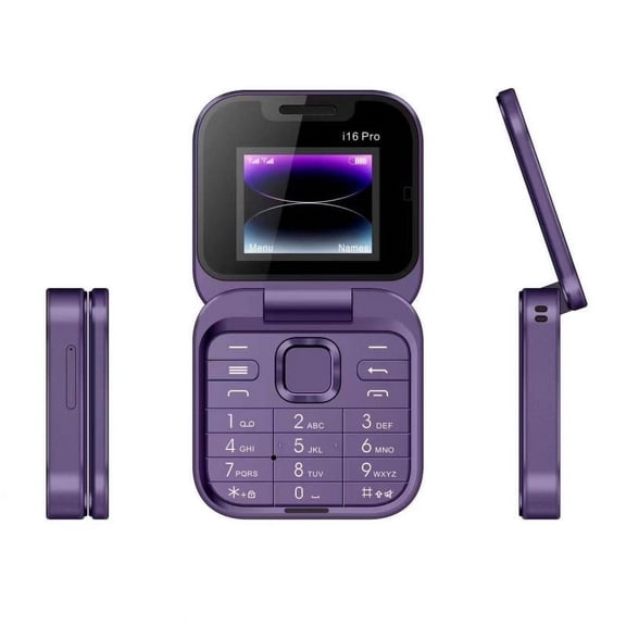 tumgatte Folding Flip Phone Dual SIM Dual Standby Mini Backup Phone Large Buttons 1400mAh LED Flashlight Camera for Elderly Senior