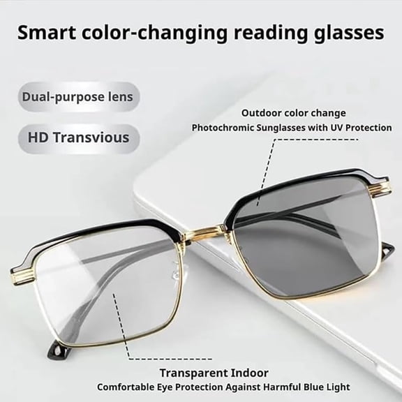 tumgatte Smart Reading Glasses Distance Multi Focus Auto Focus GlassesSelf Adjusting Eyewear for Men Women HD Lenses Portable