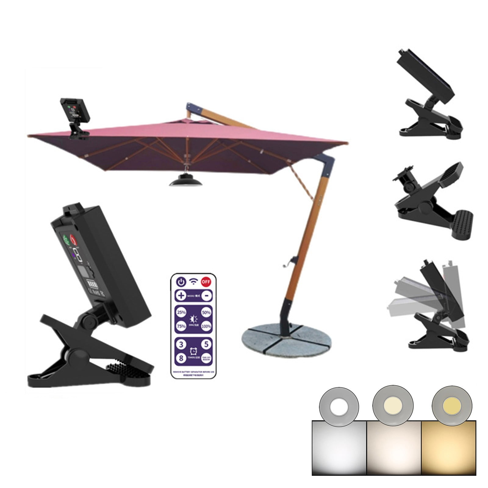 tumgatte Solar Umbrella Lights OutdoorTimed Remote ControlSolar