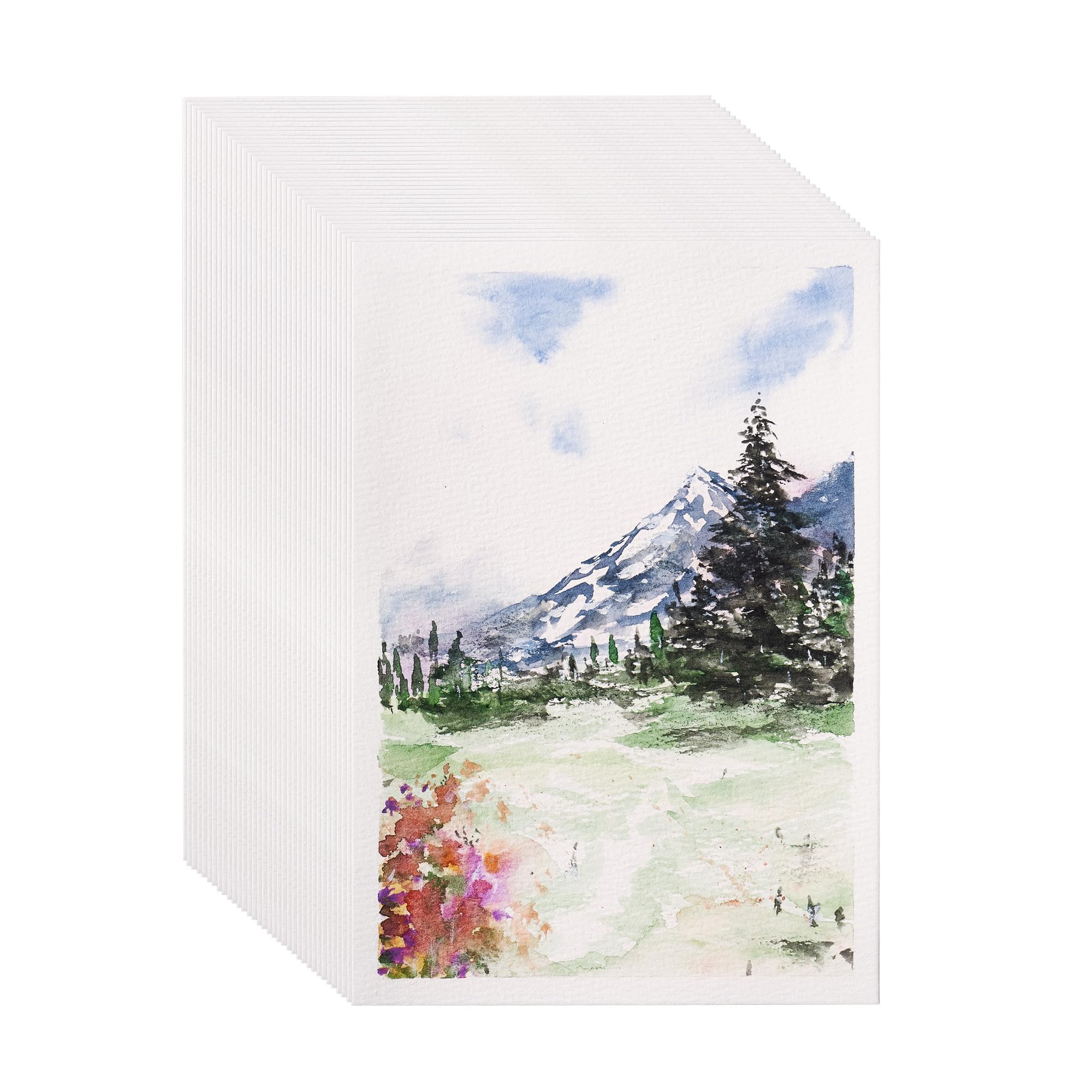 Lightwish Aquarell-Skizzenbuch – 100% Baumwolle, 300g/m², Kaltgepresst, 20 Blatt