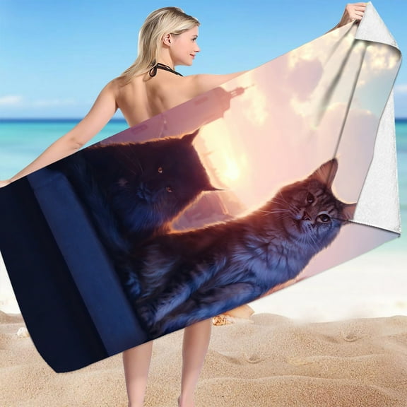 Tupukom Beach Towels for Women 29.5"x59" Quick Dry Sand Free Lightweight Beach Towel for Summer Festivals Cruise Essentials Lounge Chair Cover