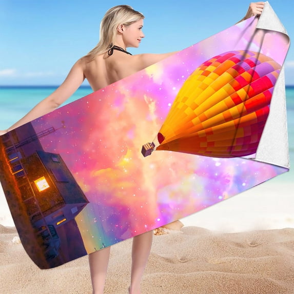 Tupukom Bath Oversized Beach Towels 29.5"x59" Ultra Absorbent Non-Slip Backing Quick Dry Beach Blankets for Travel Gyms & Swim Cruise Essentials Summer Vacation