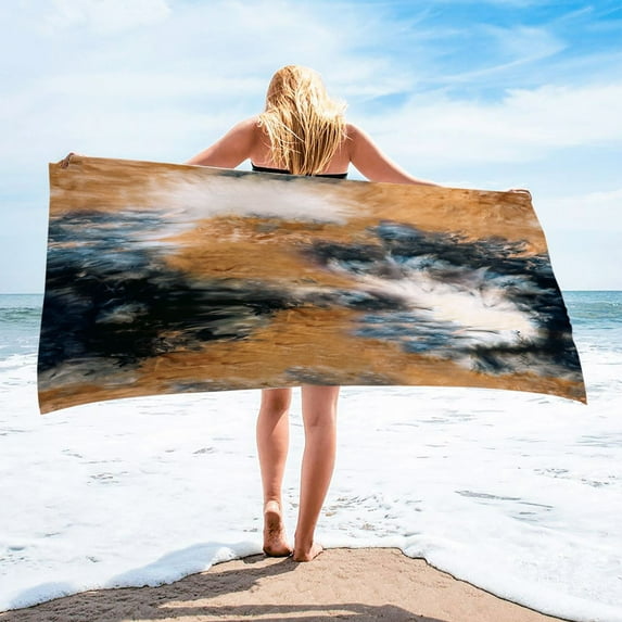 Tupukom Beach Towels for Adults 29.5"x59" Quick Dry Sandproof UV-Resistant Beach Blankets with Non-Slip Backing for Travel Gyms & Swim Cruise Essentials Summer Vacation