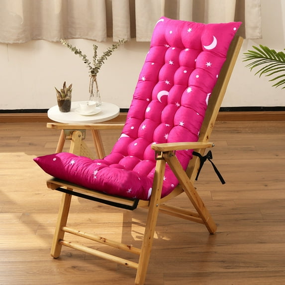 Tupukom Chaise Lounge Cushions Outdoor Non-Slip Thicken Rocking Chair Seat Cushion with Ties for Outdoor Patio Poolside Swing Chairs,15.7x43.3 inch