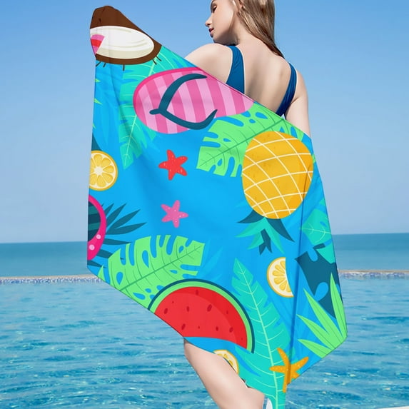 Tupukom Clearnce Beach Towels for Beach Chairs 29.5"x59" Multi-Purpose Pool Towel Quick Dry Machine Washable Colorful Bath Towel for Summer Vacation Essentials & Holiday Cruise Essentials