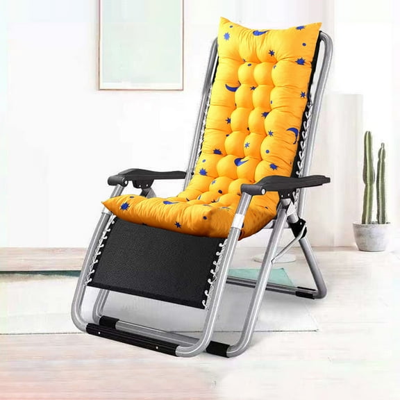Tupukom Garden Lounge Chaise Chair Cushion Outdoor Non-Slip Thicken Rocking Chair Seat Cushion with Ties for Outdoor Indoor Home Office Gardening Accessories,18.9x49.3 inch