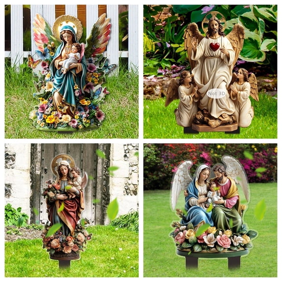 Tupukom Garden Stake Decor for Outside Plant Pot Stakes Flower Beds Garden Stake Decor Garden Gifts for Mom Grandma Women