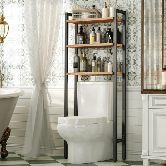 Tupukom Over the Toilet Storage Shelf Freestanding Bathroom Organizers and Storage Bathroom Accessories Mother's Day Gifts,3-layer,
