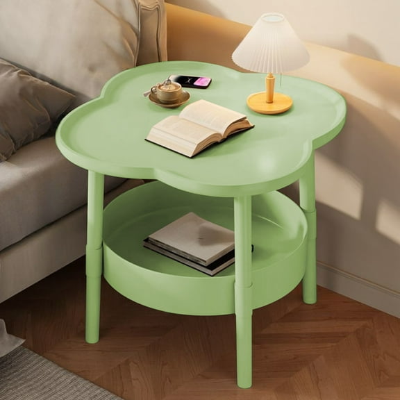 Tupukom Small Side Table Home Decor Small Space Furniture Couch Sofa Side Table with Storage for Sofa Couch Living Room Bedroom,Green