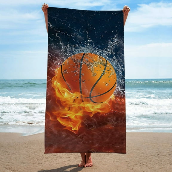 Tupukom Summer Oversized Beach Towels 29.5"x59" Non-Slip Backing Anti-Sand Fast Drying Pool Towel for Yoga Picnics Swimming Pool & Summer Festivals