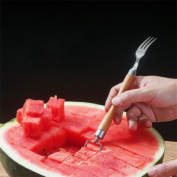 Tupukom Summer Watermelon Cutter Slicer Tool Stainless Steel Watermelon Cube Cutter Quickly Safe Watermelon Knife for Cantaloup Melon Pineapple Cutting Slicing Kitchen Tools