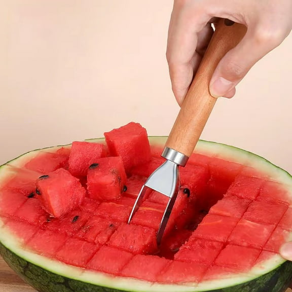 Tupukom Tableware Kitchen Tools & Gadgets Watermelon Slicers Watermelon Knife Fruit Cutter with Non-Slip Ergonomic Handle for Summer BBQ Picnic Party Prep Camping