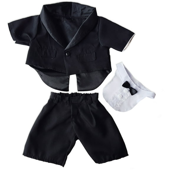 tuxedo outfit teddy bear clothes fits most 14" - 18" build-a-bear and make your own stuffed animals