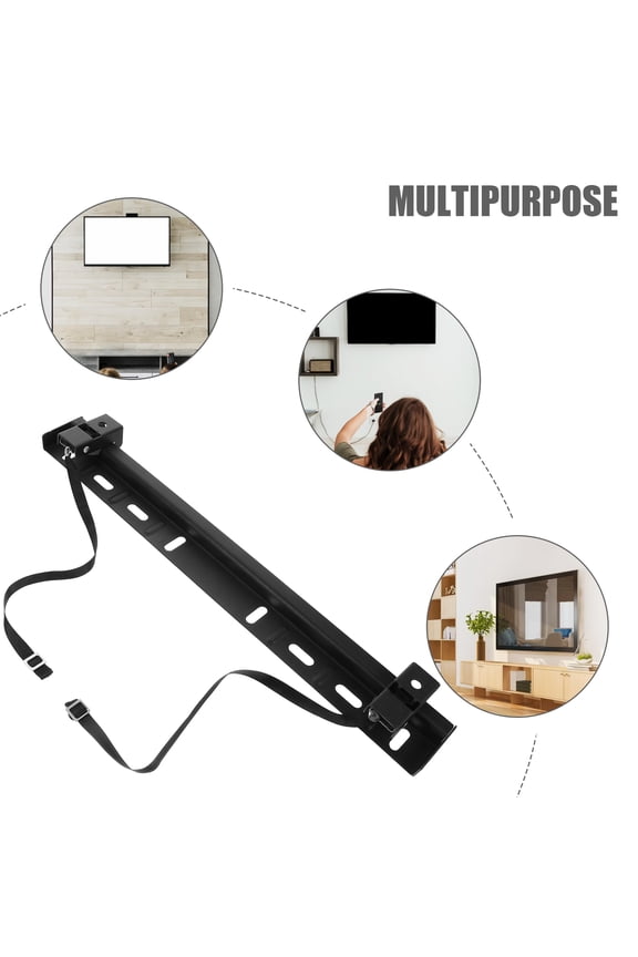 Apartment Friendly Tv Wall Mount Black Stainless Steel 1 Set Suitable for 32-65 Inch Tvs