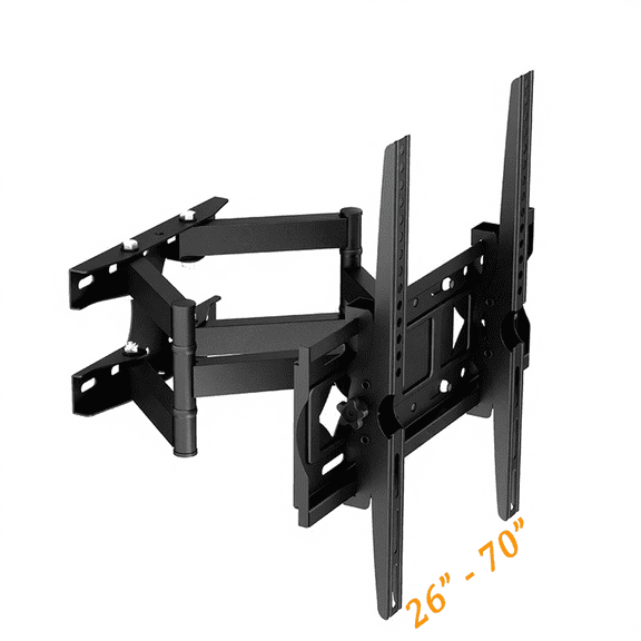 Behome Full Motion TV Wall Mount for Most 26"-70" TV Monitors, Wall Mount TV Bracket with Swivel and Tilt Articulating Arms, Max VESA 400x400mm,99lbs Capacity