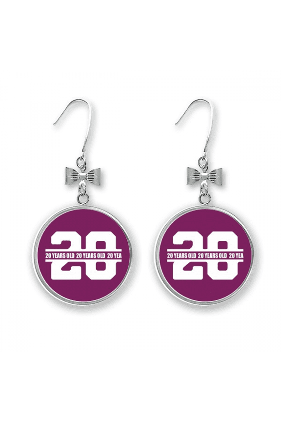 twenty years life art deco fashion bow earrings drop stud pierced hook