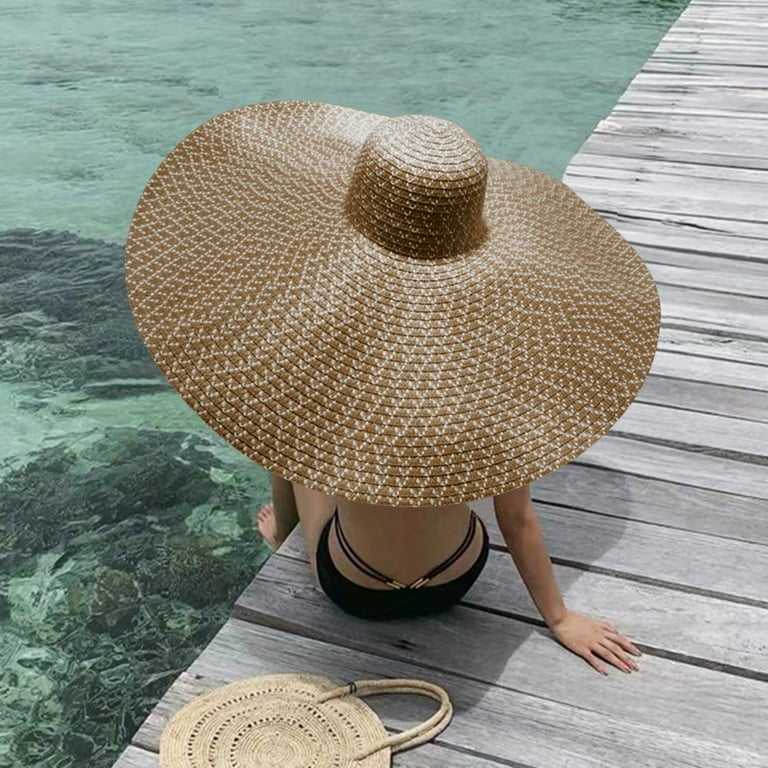 twifer hats fashion large sun hat beach anti-uv sun protection cap hat 
