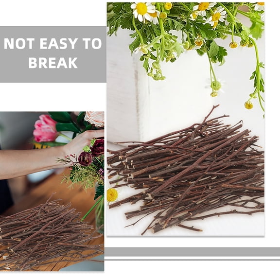 Natural Wood Twigs Bundle for Crafts, 1 Pack of Handicraft Wood Sticks, Ideal for Projects and Craft Making (11.81x4.72x3.94 Inch)