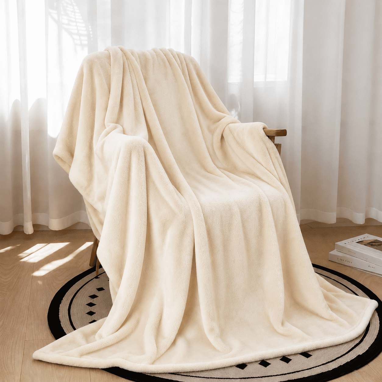Twin Size Bed Blanket, 60x80 inch Soft & Warm Throw Blanket for