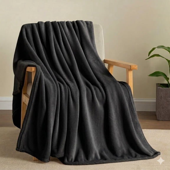 Cshidworld Lightweight Summer Blanket Twin Size, Soft Reversible Air Conditioning Blanket for Bed, Breathable Thin Blanket for Bedroom Couch Sofa Office Travel Camping and Home Decor, Black