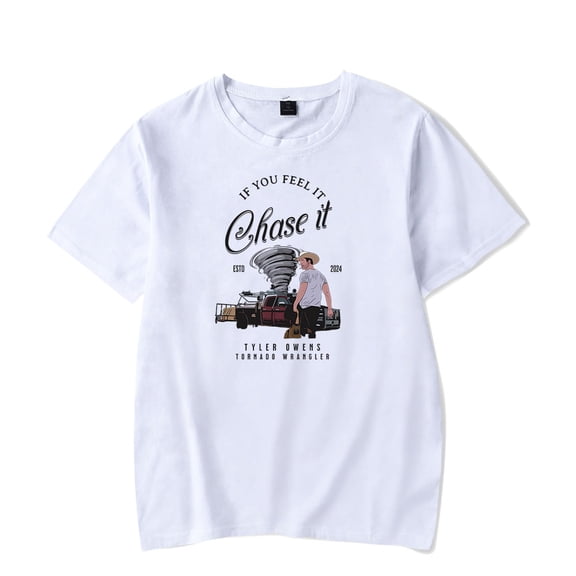 twisters merch Glen Powell If You Feel It Chase It T Shirt Short Sleeve crewneck  tshirt men/women trendy movie Top
