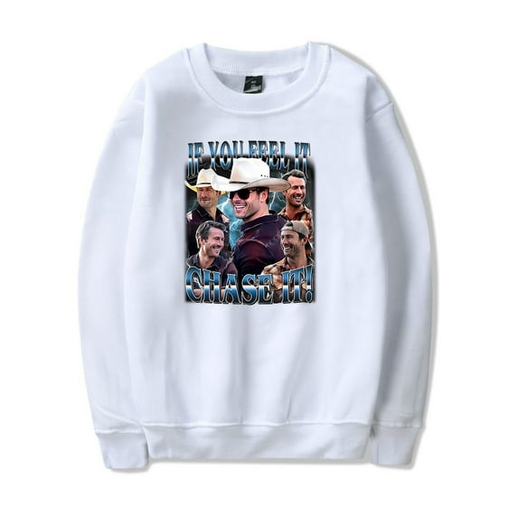 twisters merch Glen Powell If You Feel It Chase It sweater capless crewneck sweater men/women pullovers