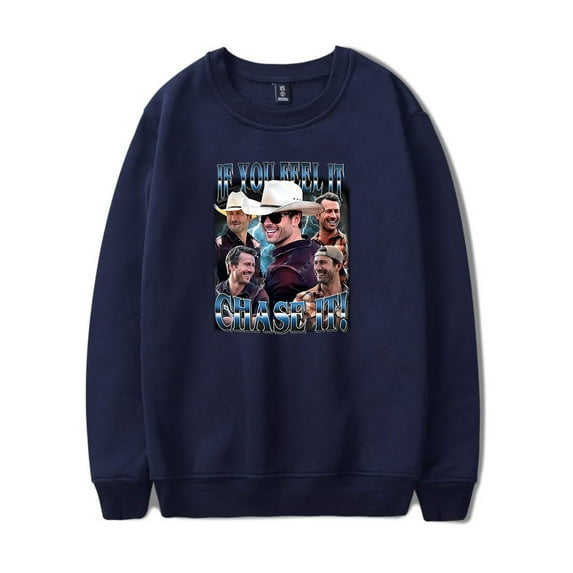 twisters merch Glen Powell If You Feel It Chase It sweater capless crewneck sweater men/women pullovers