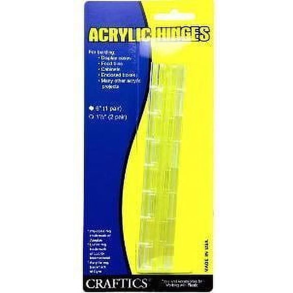 Two - 6" Acrylic Piano Hinges