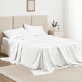thumbnail image 1 of Twin-XL Bed Sheet Set 3 Piece, Hotel Luxury Super Soft 1800 Series Microfiber Bed Sheets Set, Wrinkle Free Breathable, Up to 16" Deep Pockets Sheets, White, 1 of 8