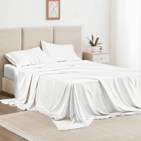 Twin-XL Bed Sheet Set 3 Piece, Hotel Luxury Super Soft 1800 Series Microfiber Bed Sheets Set, Wrinkle Free Breathable, Up to 16" Deep Pockets Sheets, White