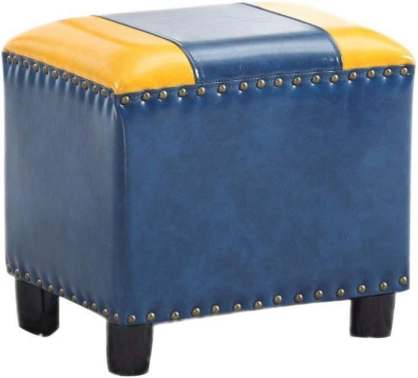 tygvfci Footrest Stool Ottoman Leather Foot Rest Stool Upholstered ...